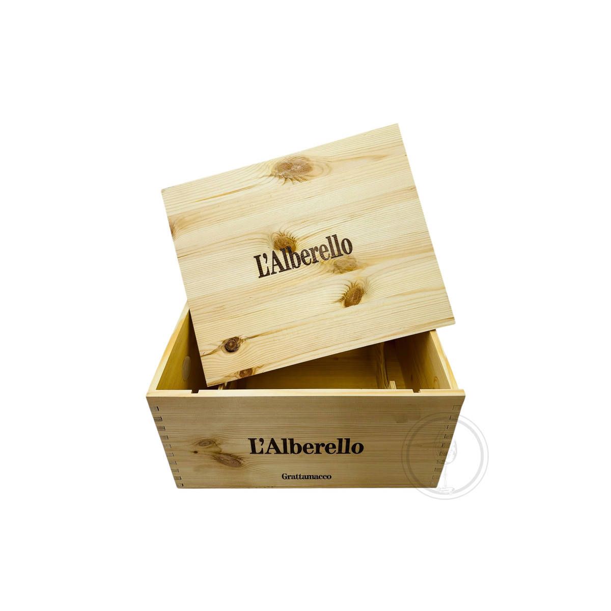 Cassetta Legno VUOTA Castello Colle Massari Alberello Grattamacco 2021 da 6 bottiglie