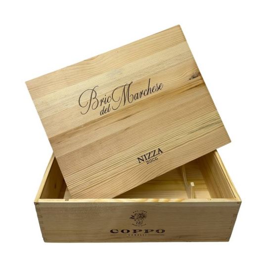 Cassetta Legno VUOTA Coppo Barbera d'Asti Bric del Marchese da 3 bottiglie