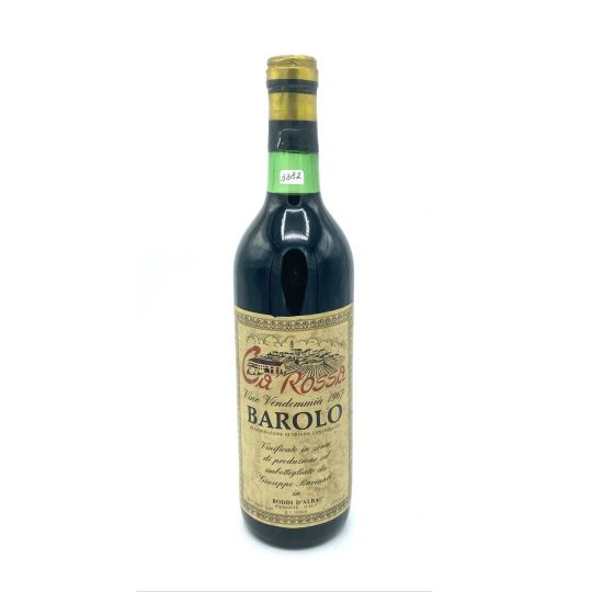 Vintage Bottle - Giuseppe Ravinale Barolo DOC Ca Rossa 1967 0,72 lt. - COD. 3382