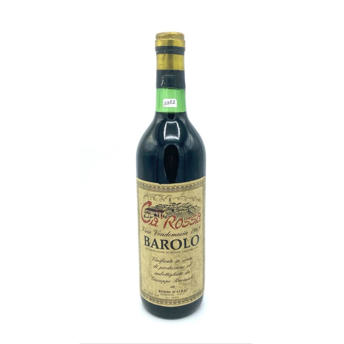 Vintage Bottle - Giuseppe Ravinale Barolo DOC Ca Rossa 1967 0,72 lt. - COD. 3382