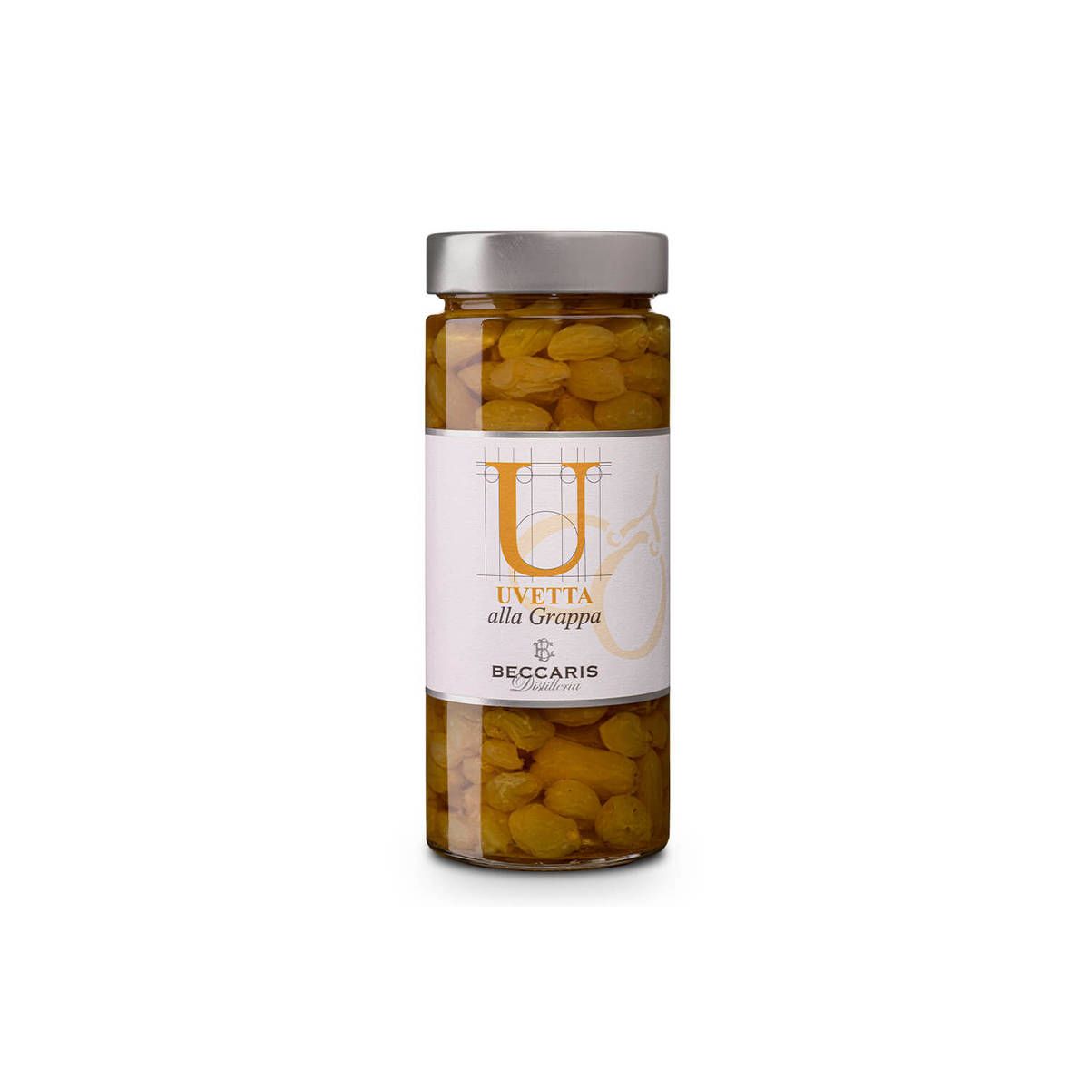 Beccaris - Frutta sotto Spirito Uvetta alla grappa 200 ml.