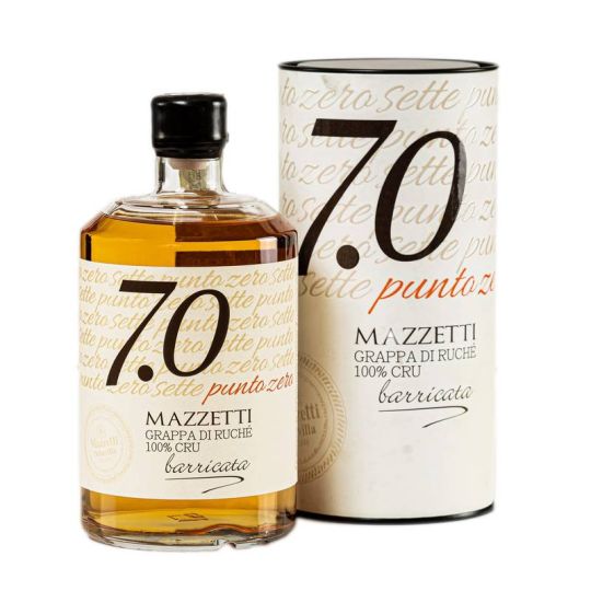 Mazzetti d'Altavilla - Grappa di Ruchè 7.0 100% Cru Barricata 0,70 lt. + Box Cilindro