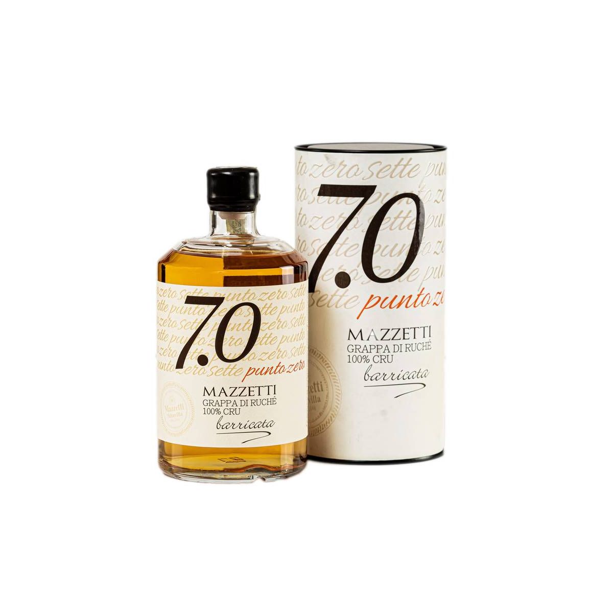 Mazzetti d'Altavilla - Grappa di Ruchè 7.0 100% Cru Barricata 0,70 lt. + Box Cilindro
