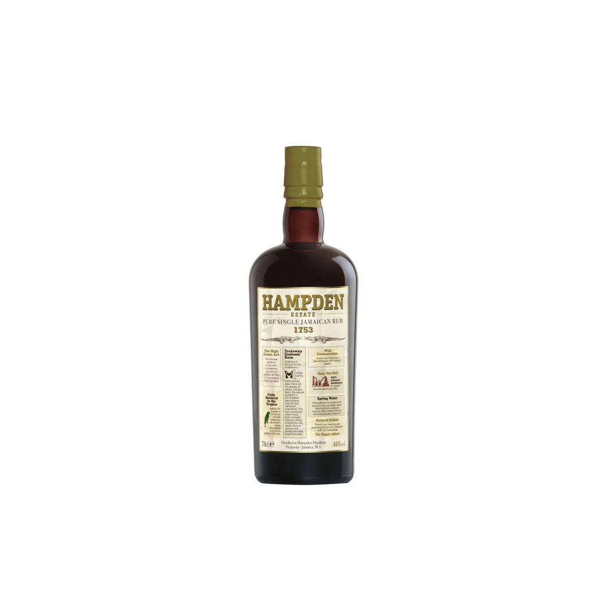 Hampden Distillery - Pure Single Jamaica Rum 1753 0,70 lt. + Box