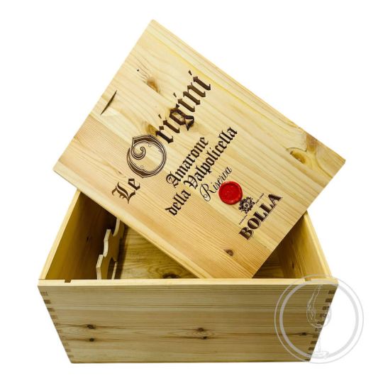 Cassetta Legno VUOTA Bolla Amarone della Valpolicella Riserva Le Origini da 6 bottiglie