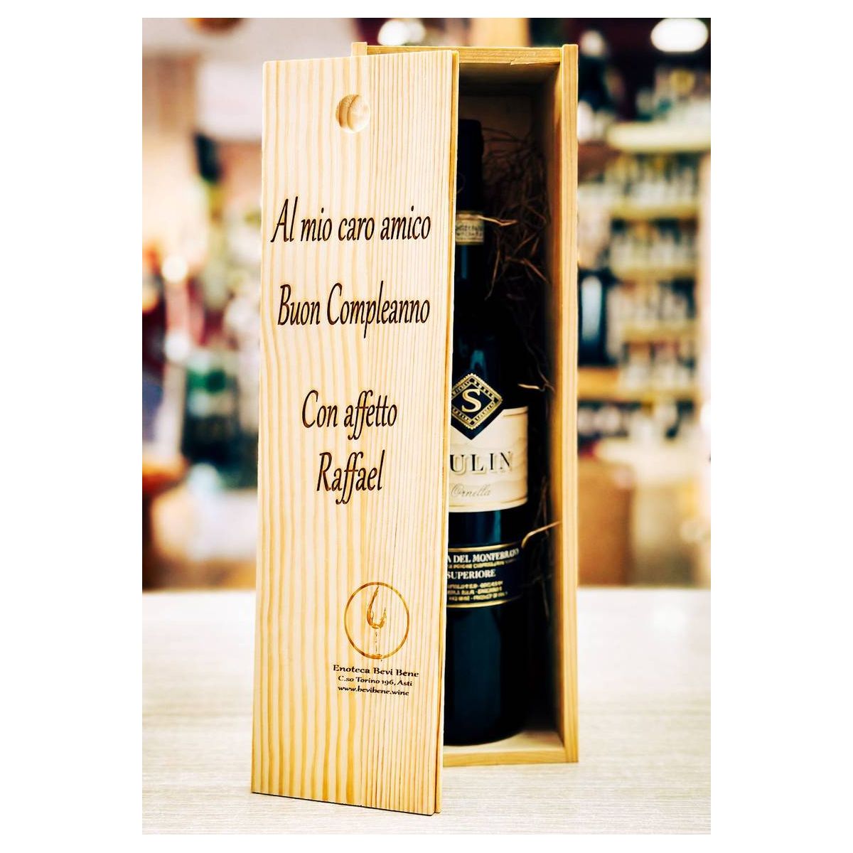 Cassetta di legno Personalizzata con Incisione Laser - Max 20 caratteri