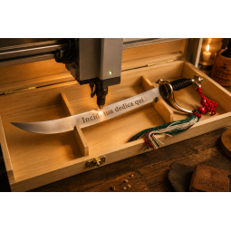 Sciabola del Sommelier Classica con Nappina Tricolore in Cassetta di Legno + Incisione Laser Personalizzata - Enoteca Bevi Bene