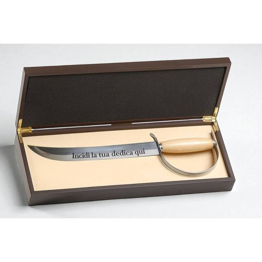 Renoir - Sciabola da Sommelier in cassa legno + Incisione Laser Personalizzata