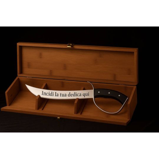 Renoir - Sciabola da Sommelier Design Moderno con Cassetta in Legno + Incisione laser personalizzata