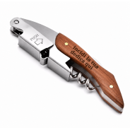 Cavatappi Legno e Acciaio Professionale + Incisione Laser Personalizzata  - Enoteca Bevi Bene