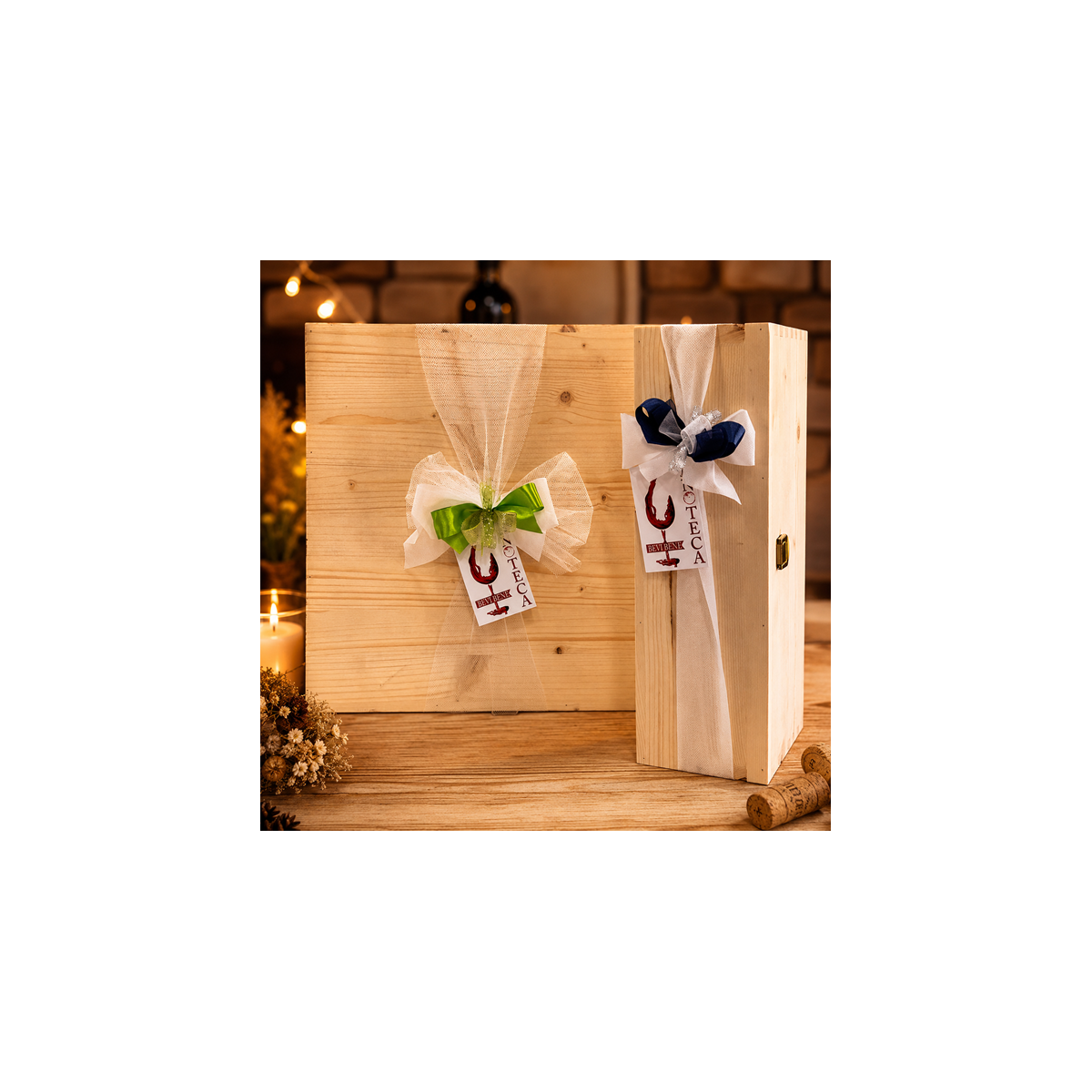 Wooden wine bottle box (various sizes)