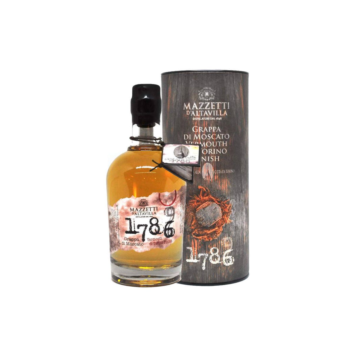 Mazzetti d'Altavilla - Grappa 1786 Grappa di Moscato Vermouth di Torino Cask Finish 0,50 lt.