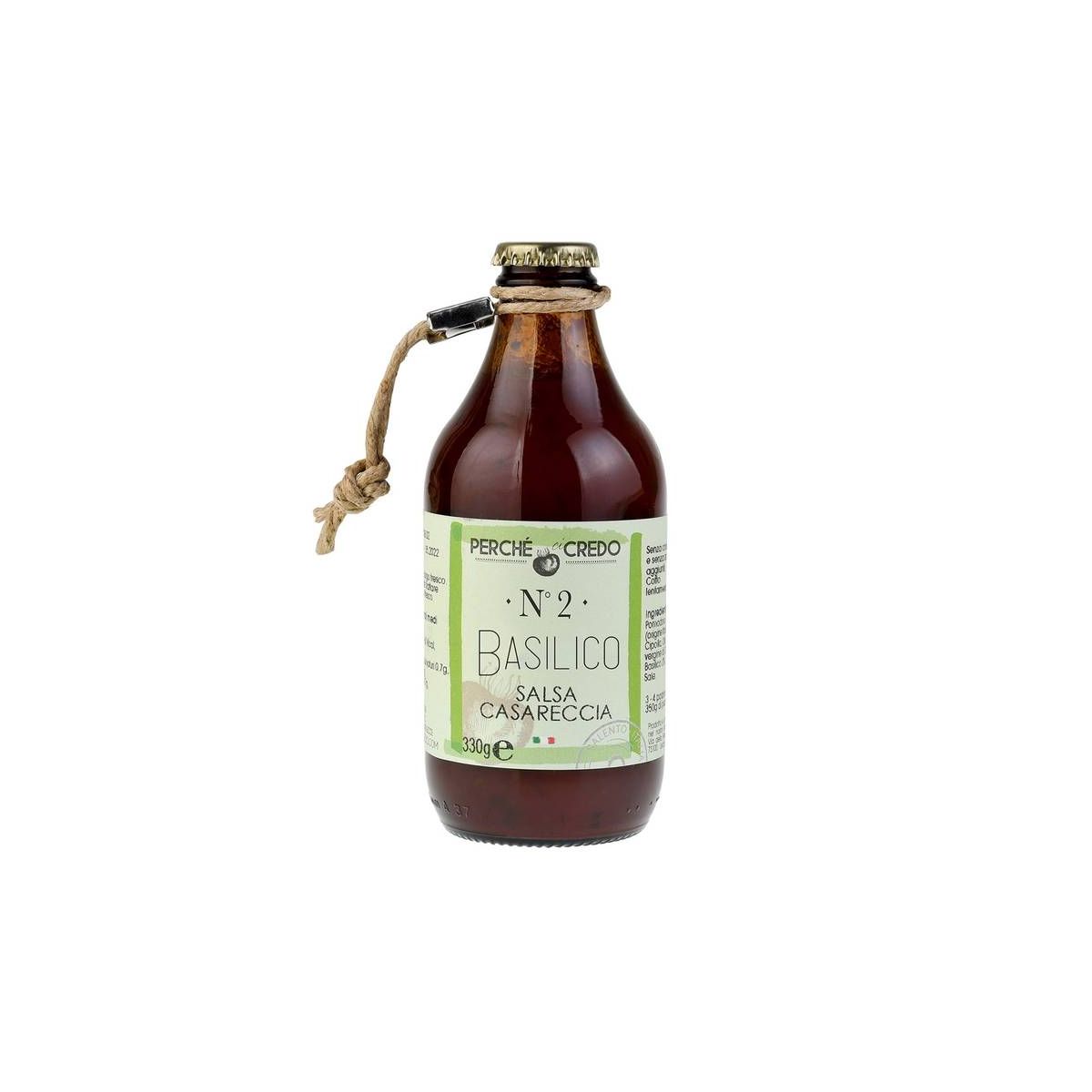 Perchè Ci Credo - Salsa Casareccia Salentina Basilico e Cipolla 330 gr.