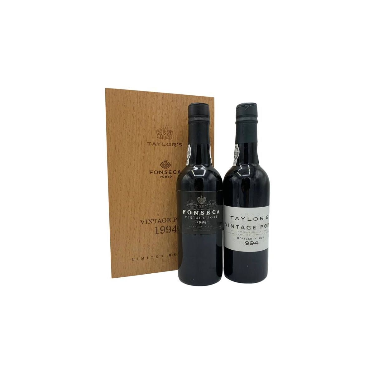 Taylor Fladgate/Fonseca - Porto Vintage Port 1994 Limited Release 2 bt 0,375 lt. MEZZA BOTTIGLIA + Box Legno