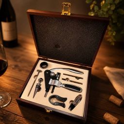 Set Cavatappi Professionale con accessori + Box Legno