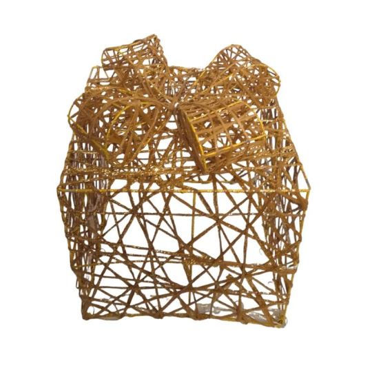 Decorazione Natalizia Pacco Regalo Oro 20 cm