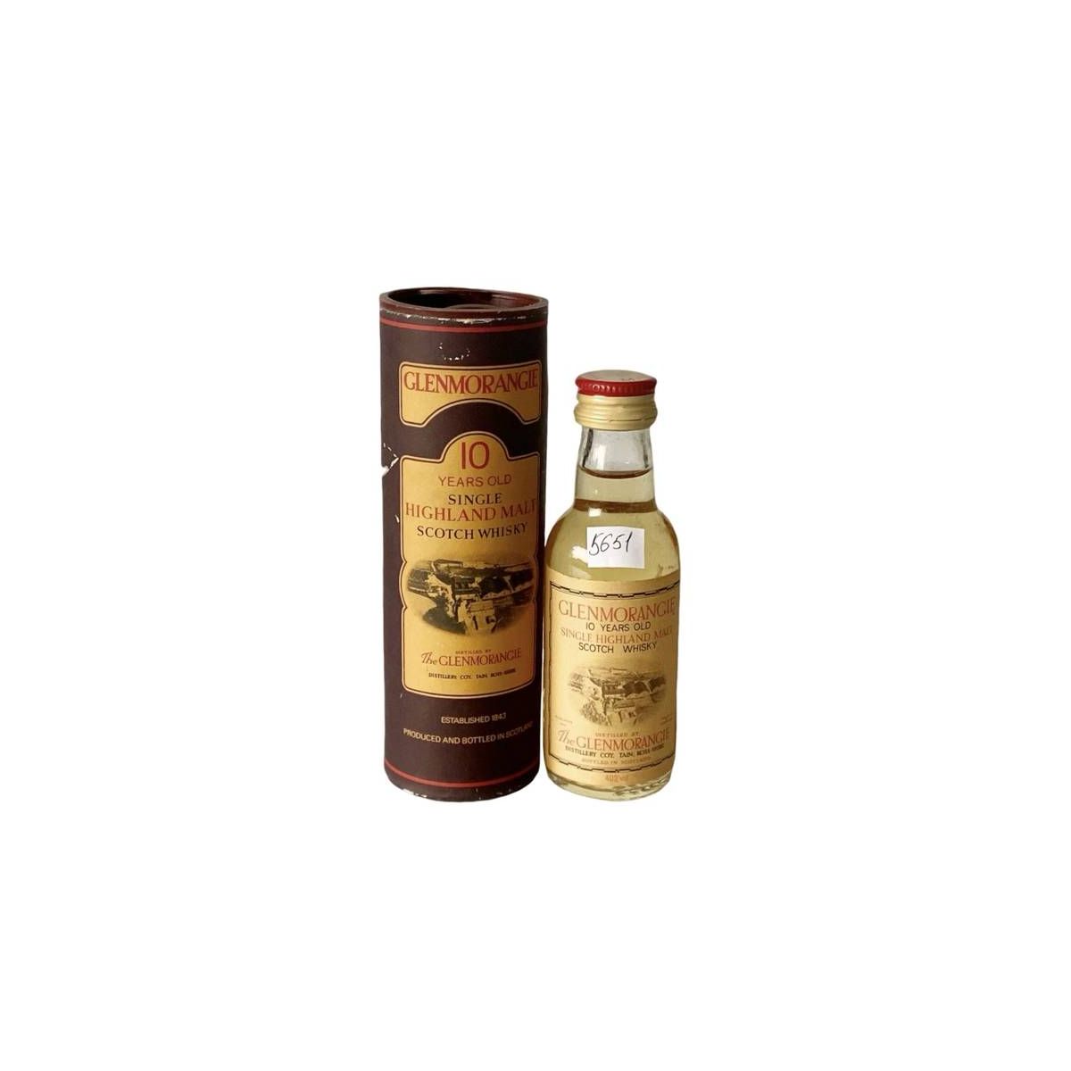 Glenmorangie - Single Highland Malt Scotch Whisky 10 y miniature 5 CL + Box - COD. 5651