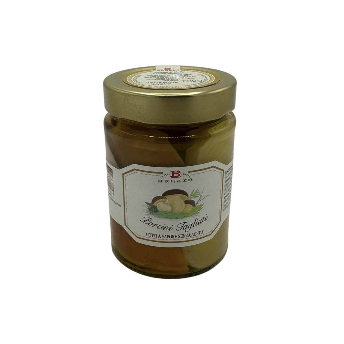 Brezzo - Funghi Porcini Tagliati cotti a vapore senza aceto 280 gr.