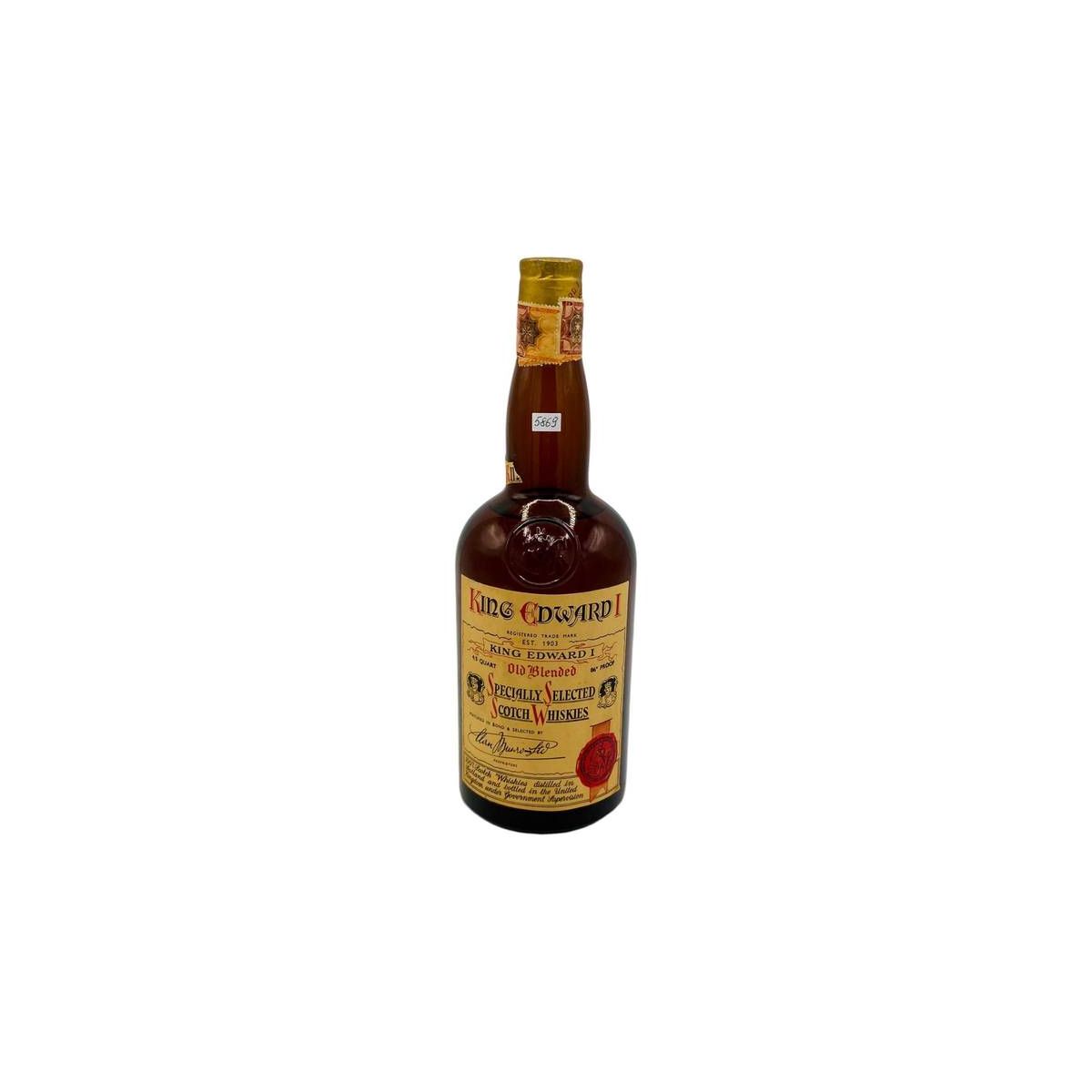 Vintage Bottle - Clan Munro King Edward I Old Blended Specially Selected Scotch Whiskies 4/5 quart 86 proof - COD. 5869
