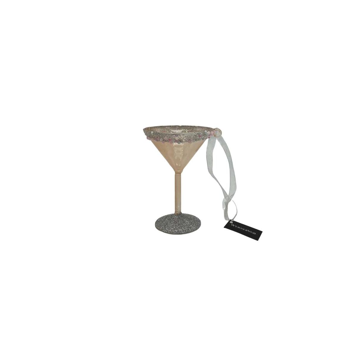 Werner Voss - Decorazione Natalizia per Albero di Natale Glass Pendant Martini Glass 6.5x9 cm (1 pz.)