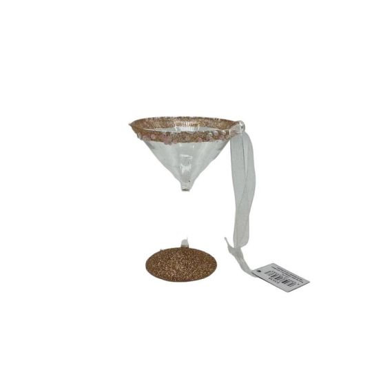 Werner Voss - Decorazione Natalizia per Albero di Natale Glass Pendant Martini Glass 6.5x9 cm (1 pz.)