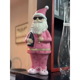 Werner Voss - Statuetta Ornamentale Babbo Natale & Wine Pink