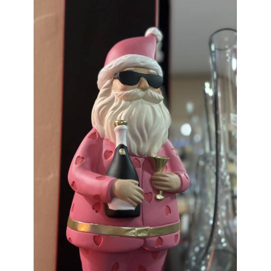 Werner Voss - Statuetta Ornamentale Babbo Natale & Wine Pink