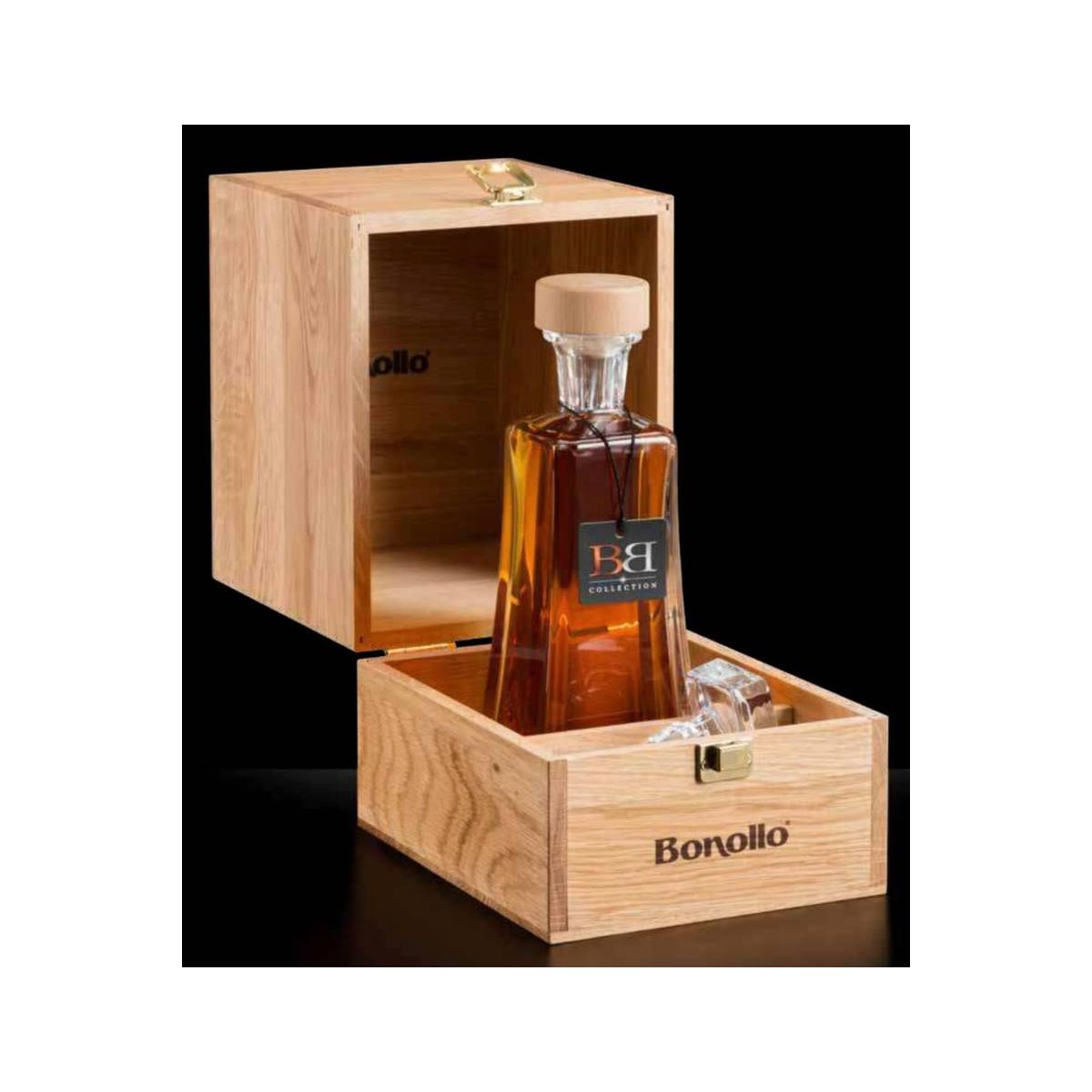 Distillerie Bonollo - Grappa di Moscato Riserva Beatrice in Cristallo di Bohemia 2014 0,50 lt. + Box Legno