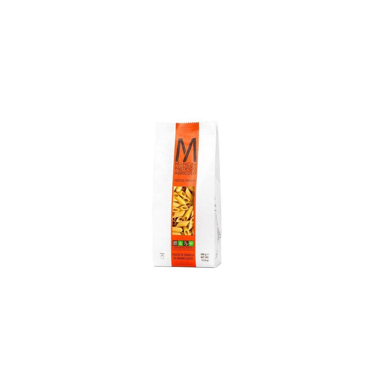 Mancini Pastificio Agricolo - Pasta di Semola di Grano Duro Mezze Penne Rigate 500 gr.