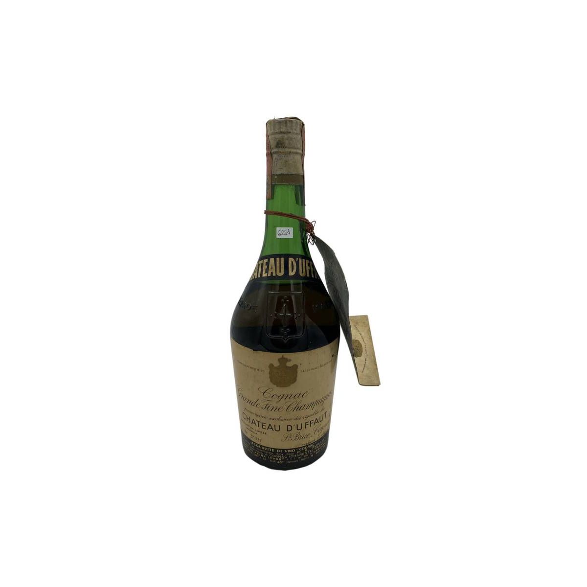 Vintage Bottle - P.E. Guillot Cognac Grande Fine Champagne Chateau d'Uffaut 0,73 lt. Rejna import - COD. 6268