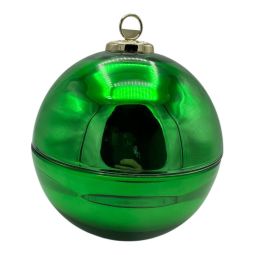Iliadis Decoration - Porta Oggetti Pallina di Natale in vetro verde grande