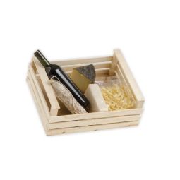 Renoir - Cassetta frutta di legno porta oggetti (vuota) H. 13,00 / L. 38,50 / P. 29,00