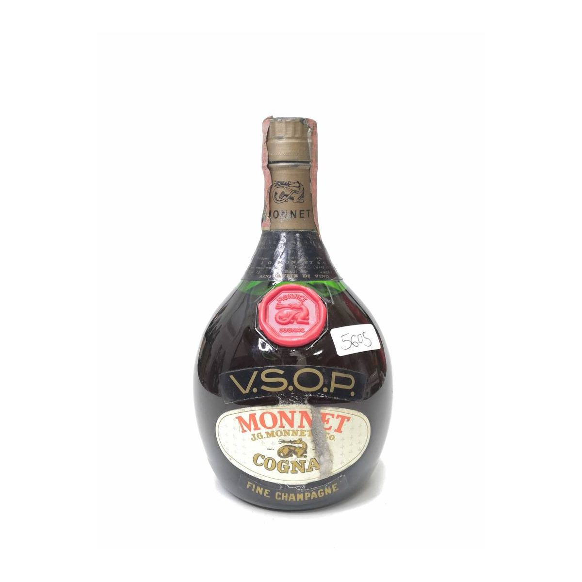 Vintage Bottle - J.G. Monnet Cognac Acquavite di Vino Fine Champagne VSOP 0,73 lt. - COD. 5605