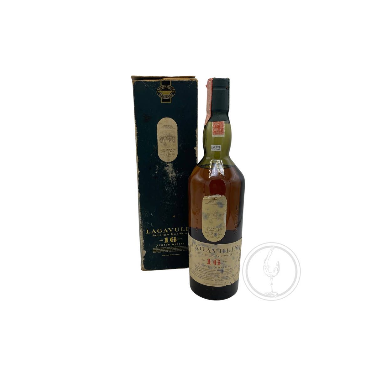 Lagavulin - Single Islay Malt Whisky 16 y White Horse Distillers Glasgow 0,70 lt. + Box RUINED LABEL - COD. 6552
