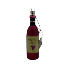 Werner Voss - Decorazione Natalizia per Albero di Natale Glass Pendant Bottle of Wine Bottiglia di Vino (1 pz.)