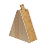 Renoir - Cassetta legno porta bottiglia + Porta formaggio con tagliere (cassa vuota)