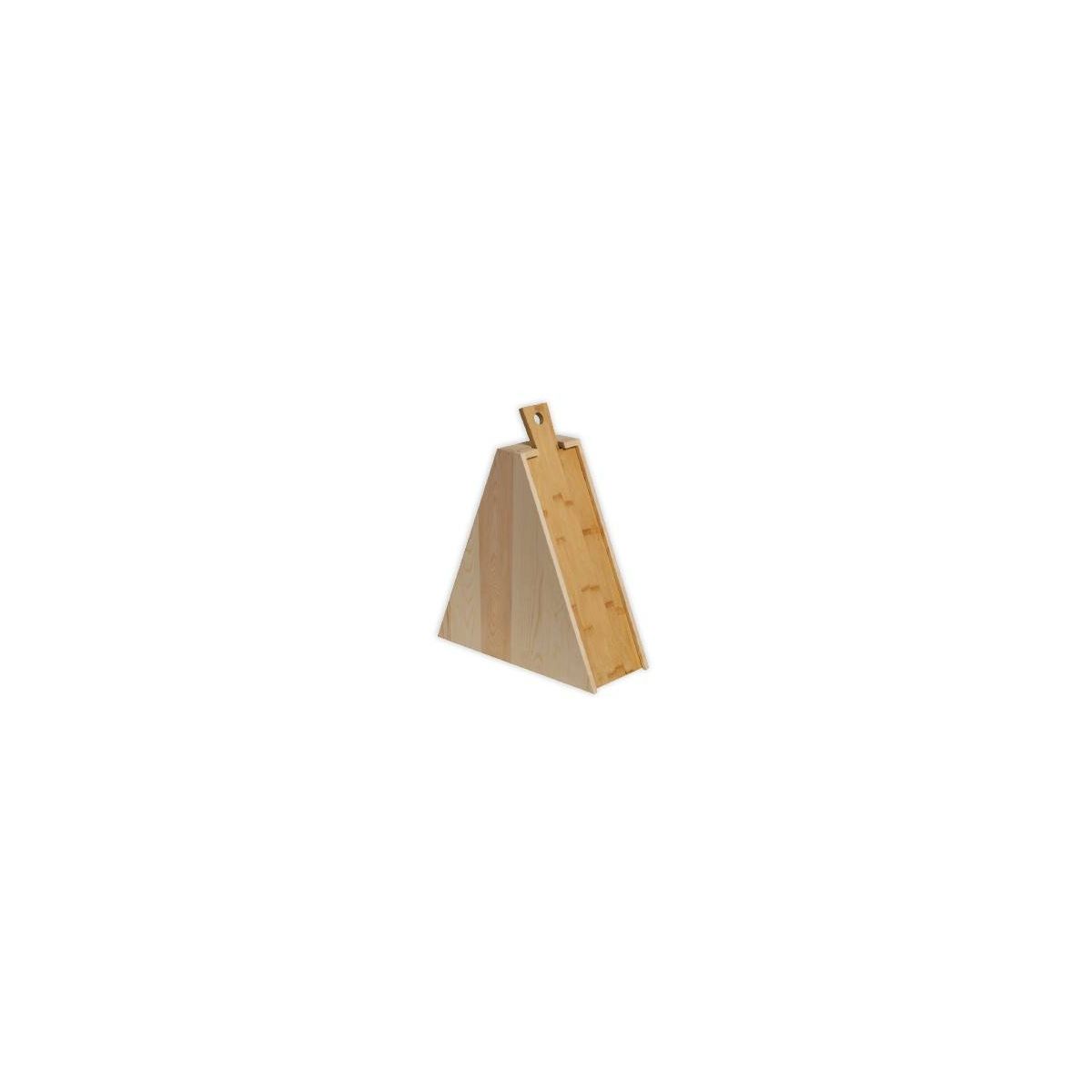 Renoir - Cassetta legno porta bottiglia + Porta formaggio con tagliere (cassa vuota)