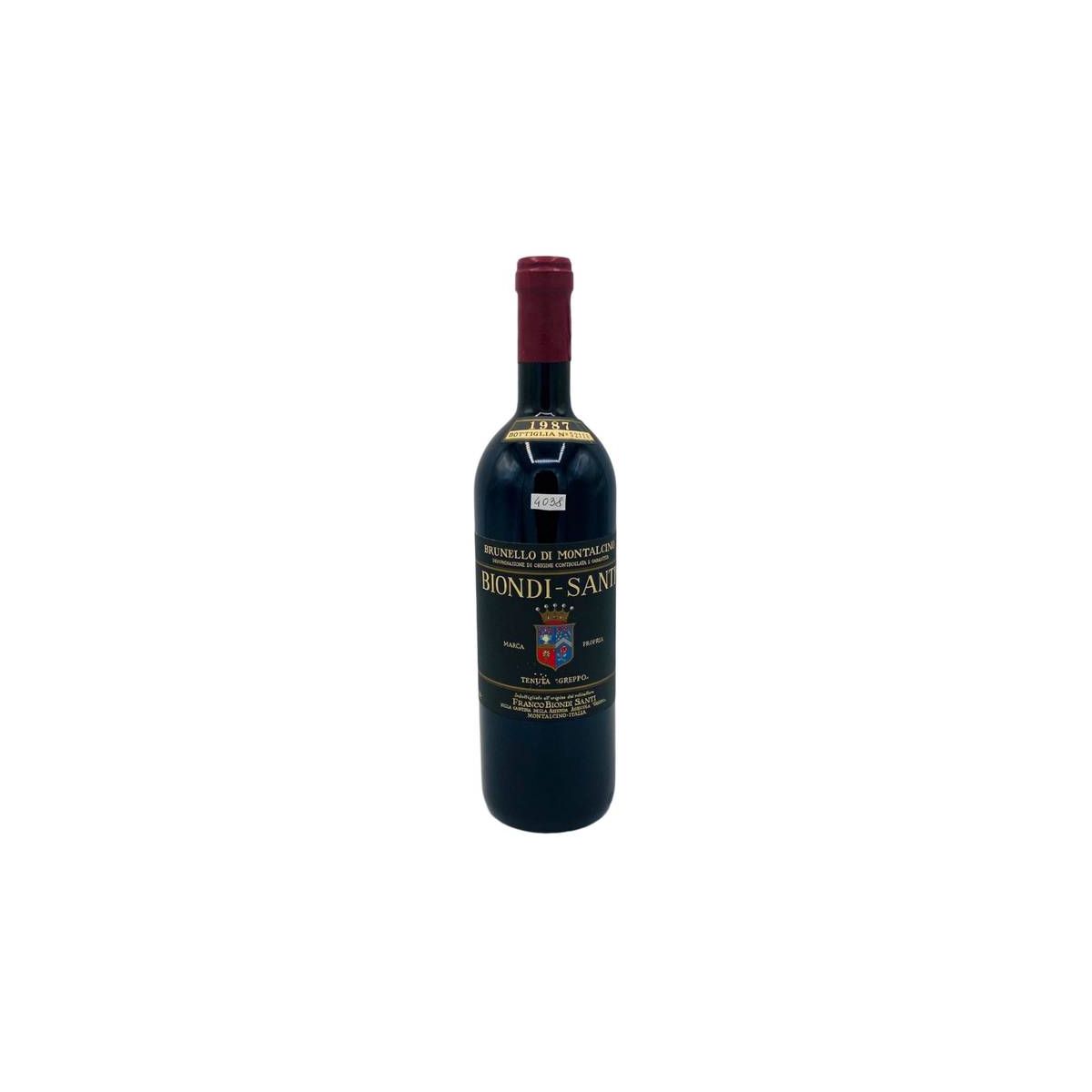 Vintage Bottle - Biondi Santi Brunello di Montalcino DOCG Tenuta Greppo 1987 0,75 lt. - COD. 4038