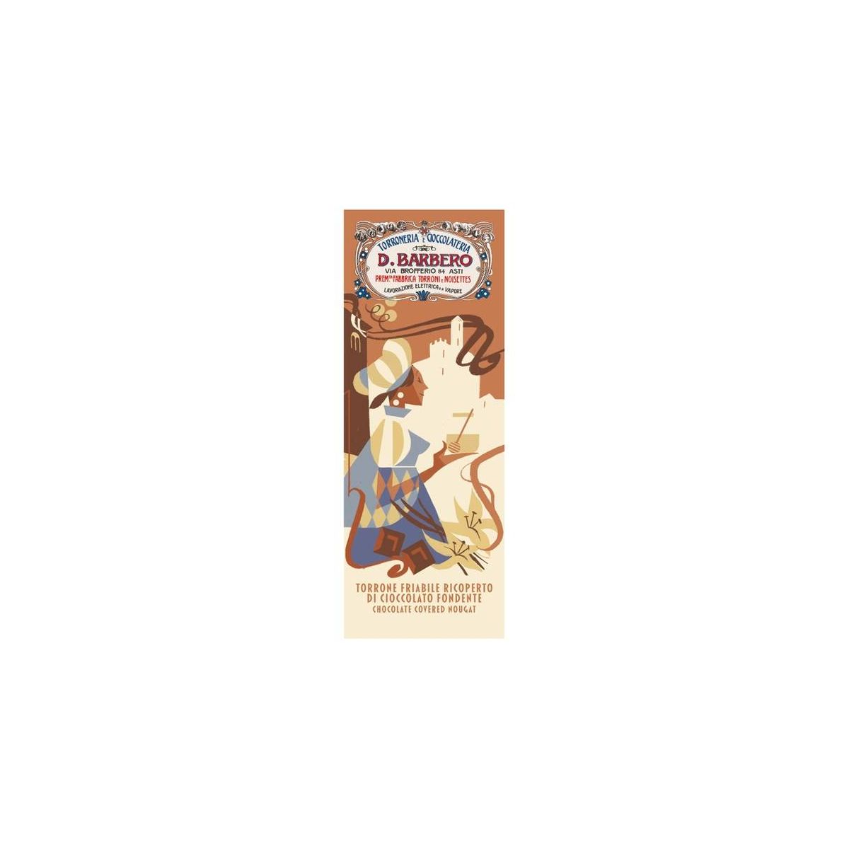 D. Barbero - Torrone Friabile d'Asti Ricoperto di Cioccolato Fondente 150 gr.