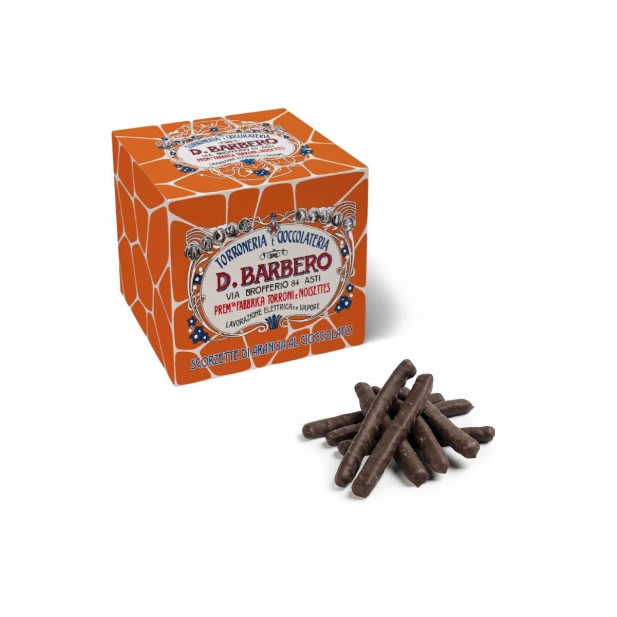 D. Barbero - Scorzette di Arancia ricoperte di Cioccolato Extra Fondente 150 gr.