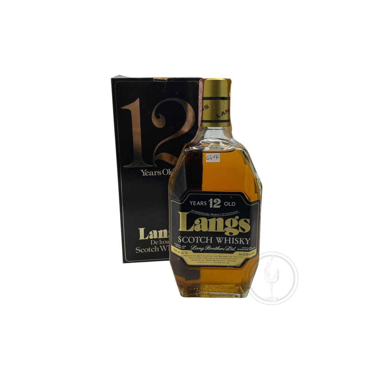 Lang Brothers - Scotch Whisky Langs 12 y 0,75 lt. + Box Gnudi Import - COD. 6417