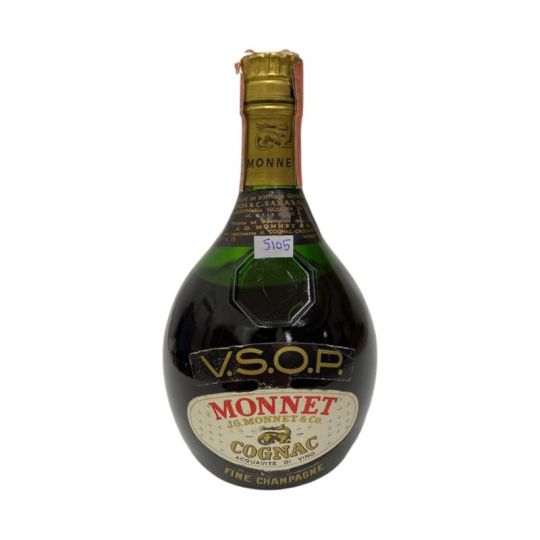 Vintage Bottle - J.G. Monnet Cognac Acquavite di Vino Fine Champagne VSOP 40.0° 0,73 lt. LOW LEVEL - COD. 5105