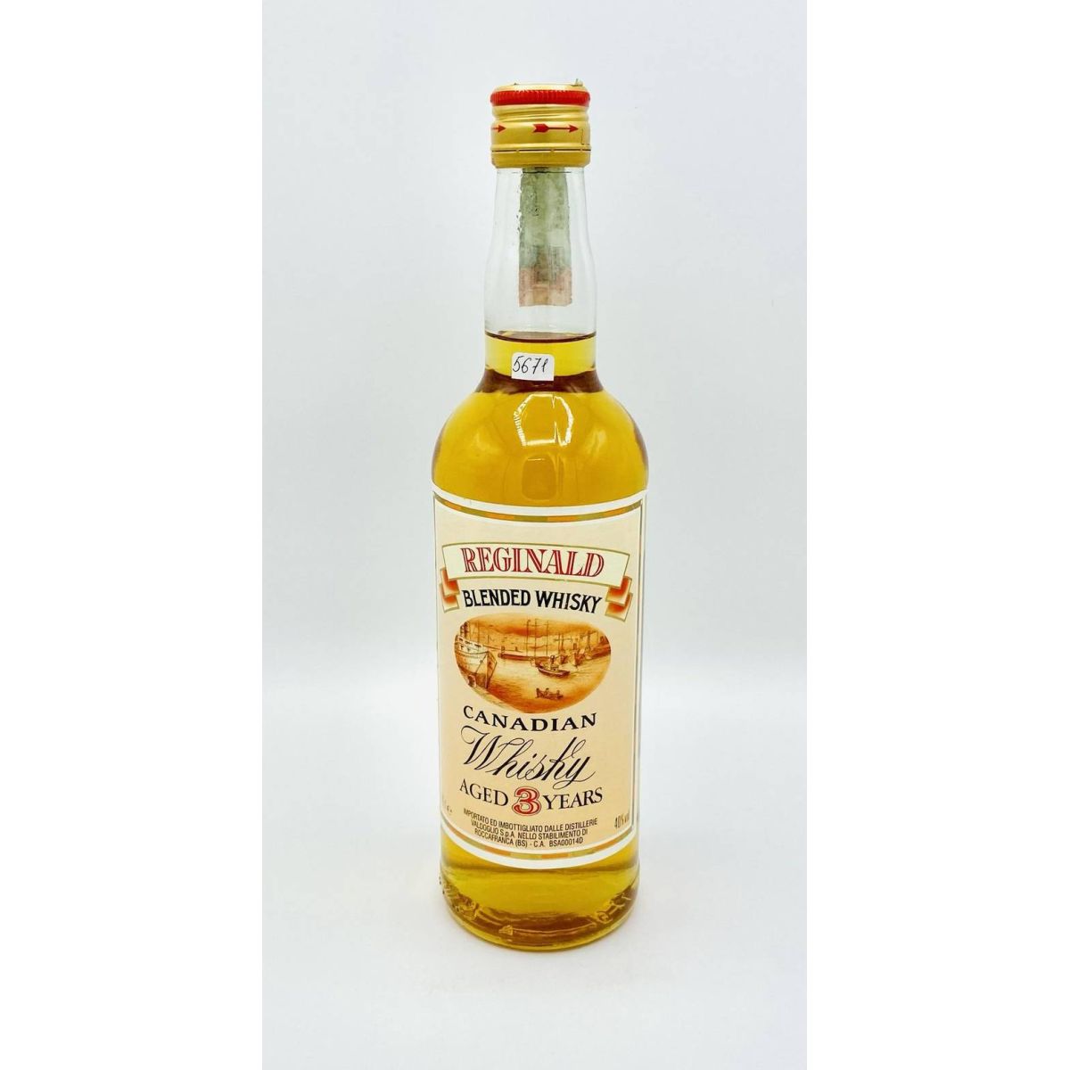 Vintage Bottle - Reginald Canadian Blended Whisky 3 y 0,70 lt. - COD. 5671
