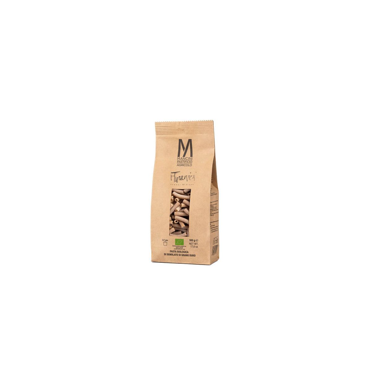 Mancini Pastificio Agricolo - Pasta di Semola di Grano Duro Grani Turanici Sedani 20 Righe 500 gr.