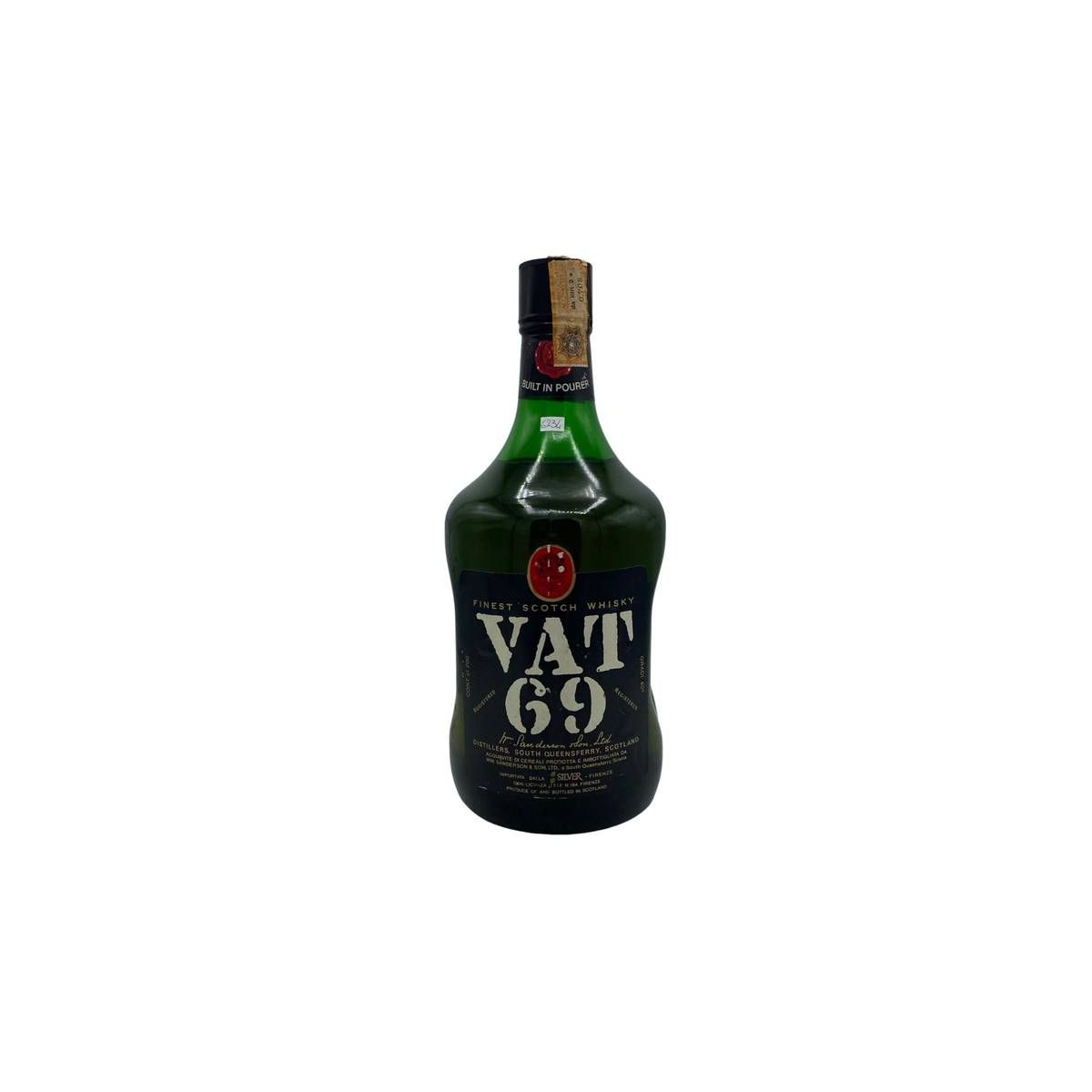 Vintage Bottle - Finest Scotch Whisky VAT 69 2 lt. Silver import - COD. 6234