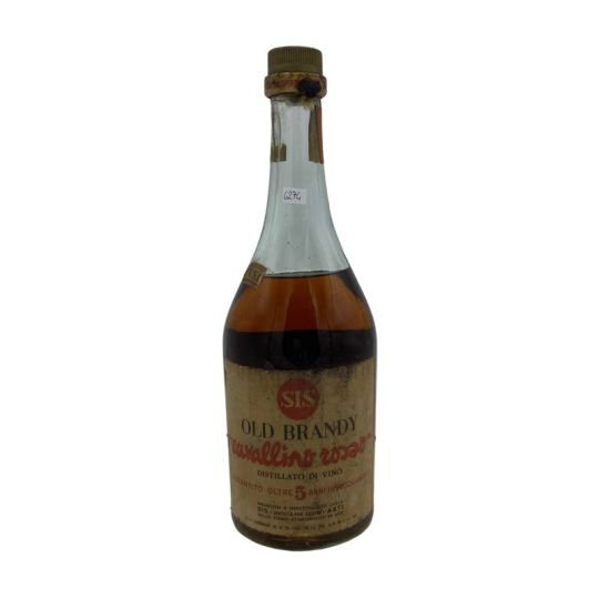 Vintage Bottle - Sis Old Brandy Cavallino Rosso Distillato di Vino VSOP invecchiato 5 anni 0,75 lt. - COD. 6274