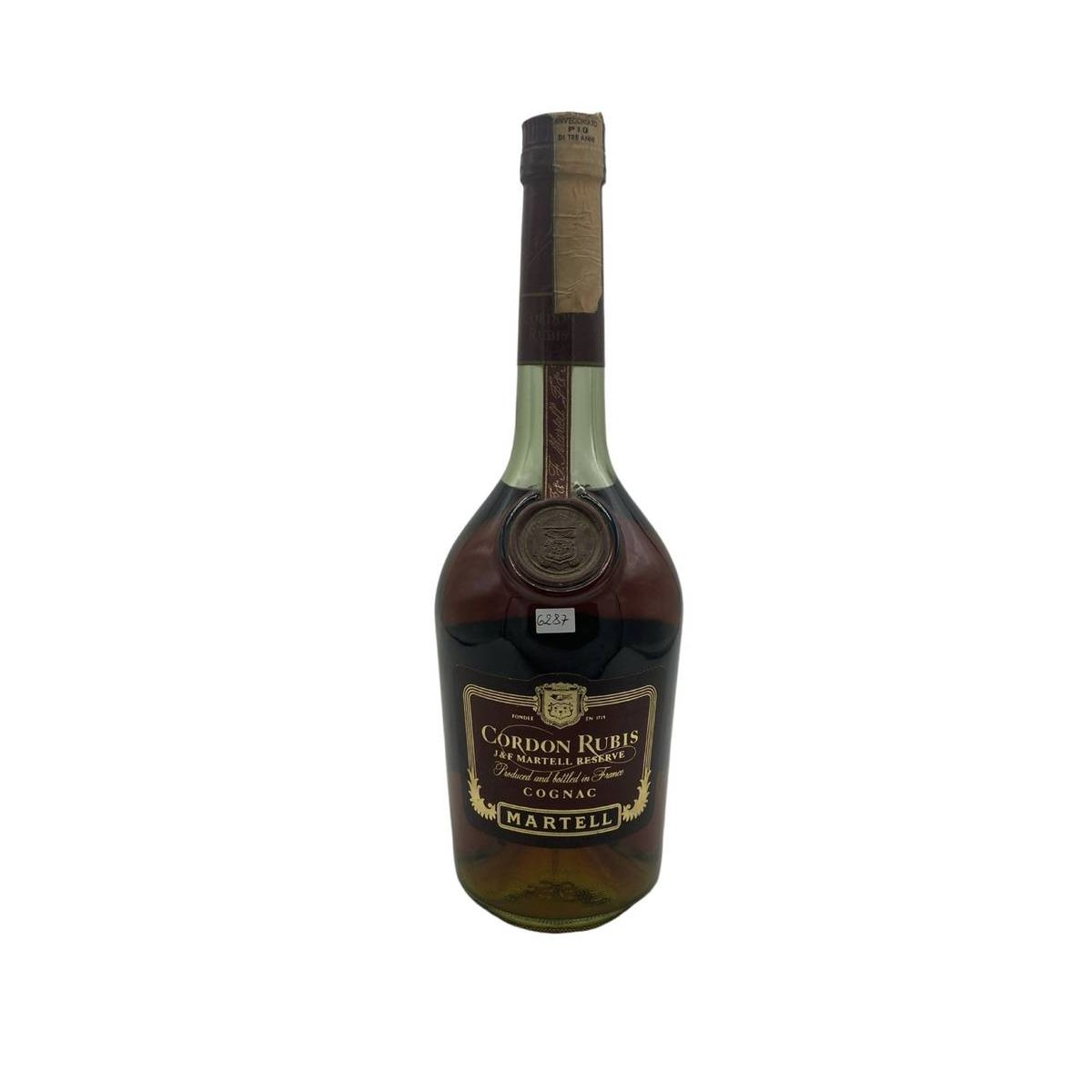Vintage Bottle - Martell Cognac Cordon Rubis J&F Martell Reserve 0,70 lt. Wax & Vitale import - COD. 6287