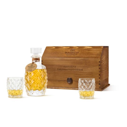 Mazzetti d'Altavilla - Grappa di Dolcetto Riserva 13 anni Decanter Cristallo Gocce d'Autore 0,70 lt. + Box Legno
