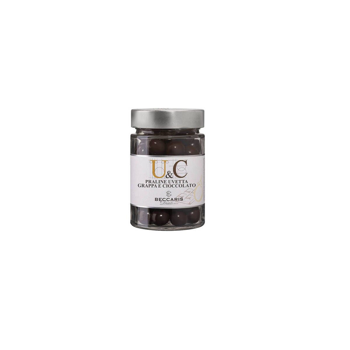 Beccaris - Cioccolatini Praline Uvetta Grappa e Cioccolato 200 gr.