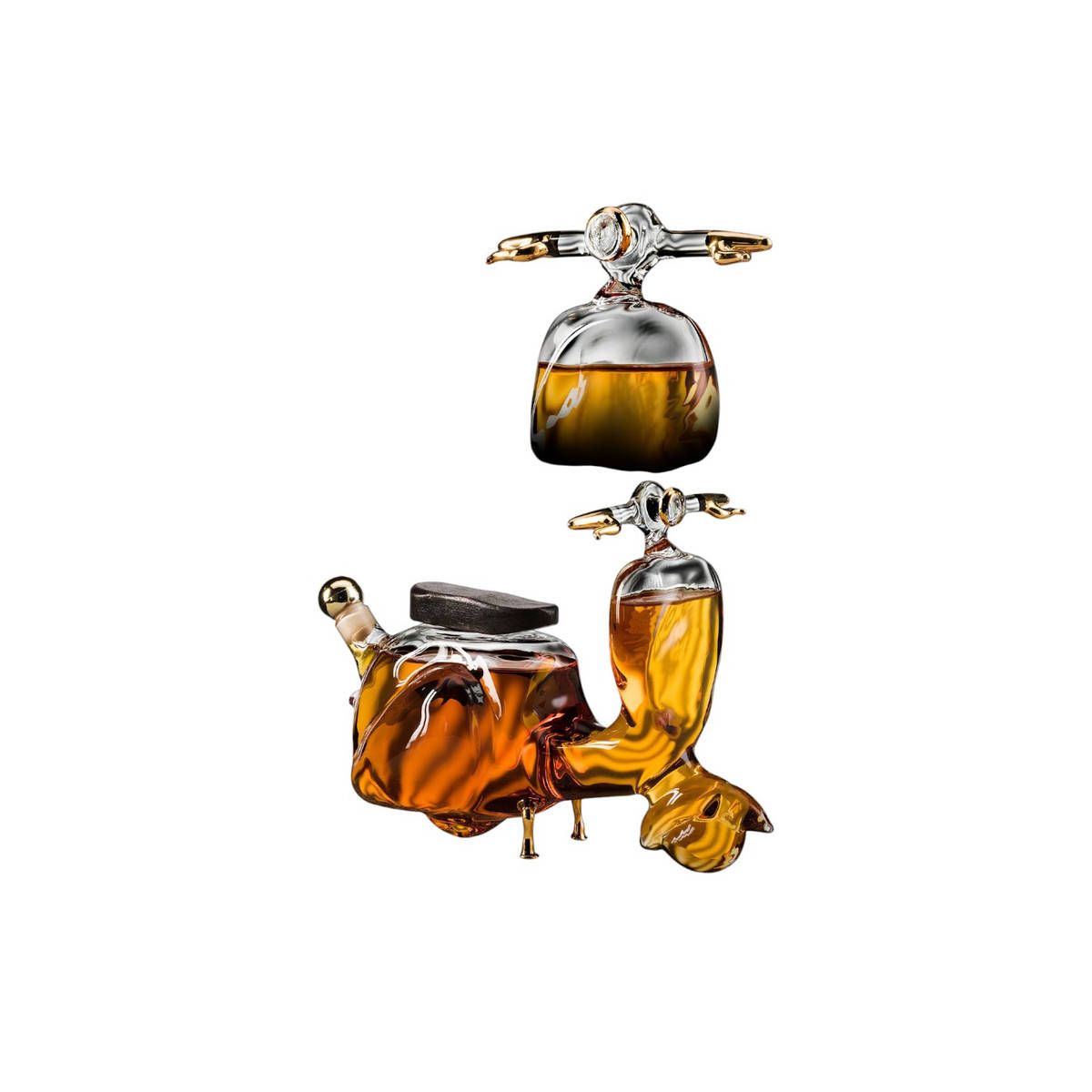 Distillerie Bonollo - Grappa OF di Amarone Capricci d'Arte Vetro Soffiato Anni d'Oro Vespa 0,35 lt.